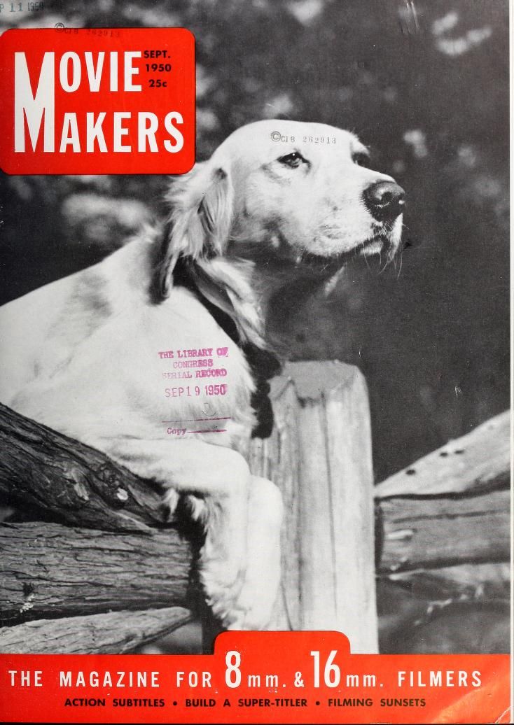 MOVIE MAKERS magazine side cover Issue 297 September 1950
