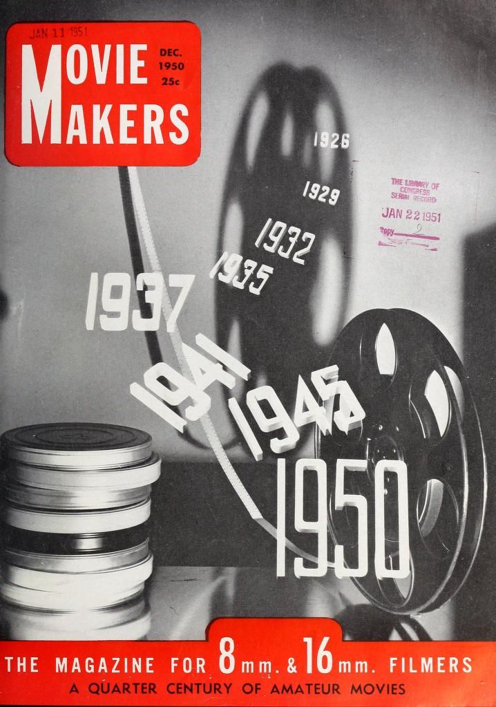 MOVIE MAKERS magazine side cover Issue 300 December 1950