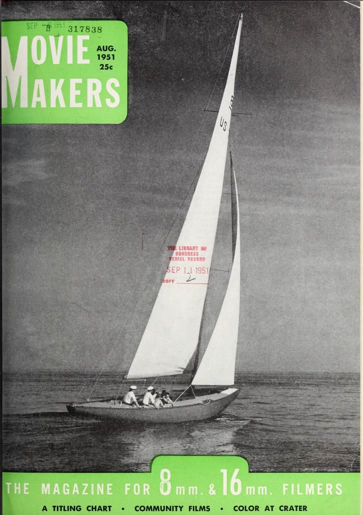 MOVIE MAKERS magazine side cover Issue 308 August 1951
