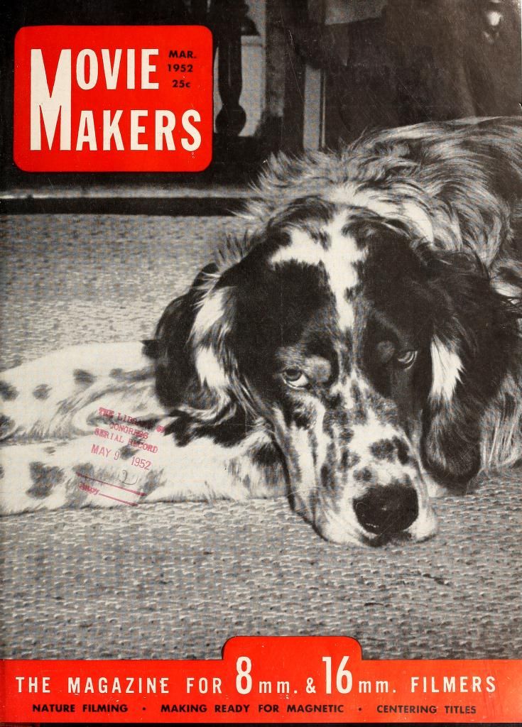 MOVIE MAKERS magazine side cover Issue 315 March 1952