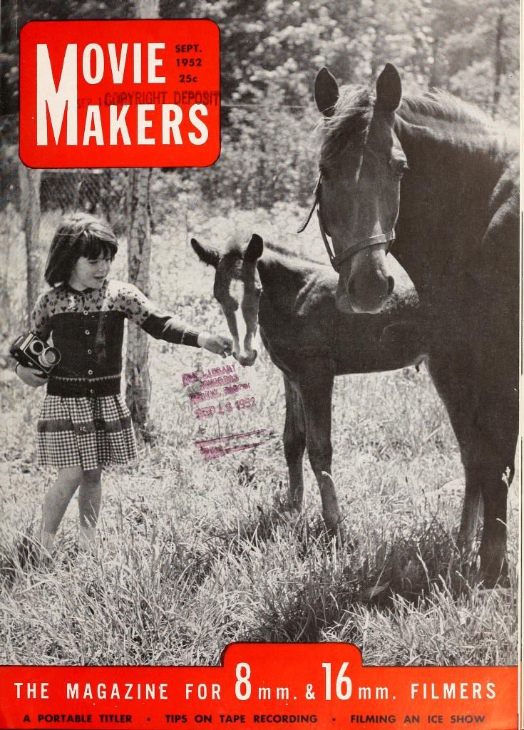 MOVIE MAKERS magazine side cover Issue 320 September 1952