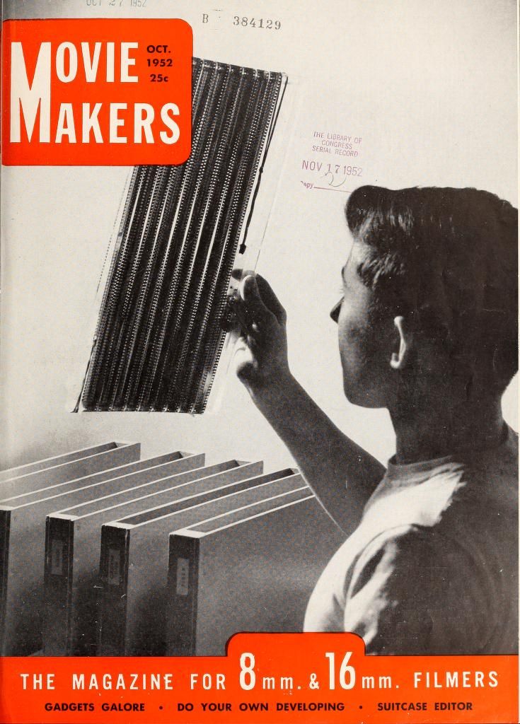 MOVIE MAKERS magazine side cover Issue 321 October 1952