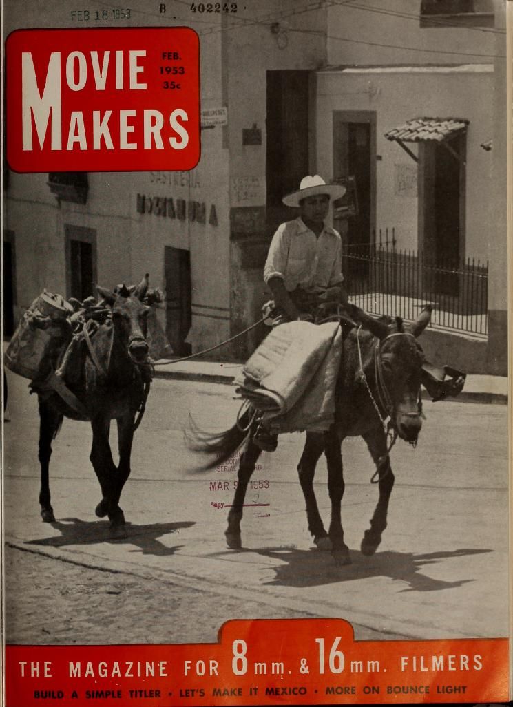 MOVIE MAKERS magazine side cover Issue 325 February 1953