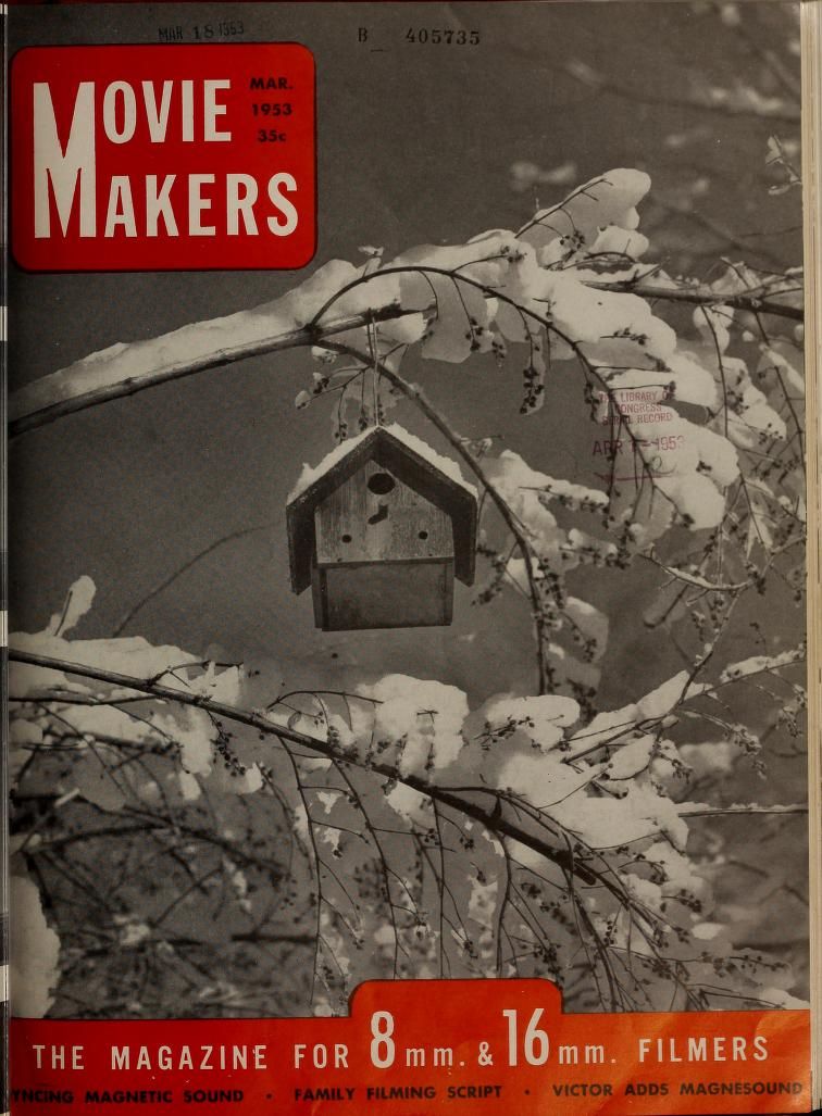MOVIE MAKERS magazine side cover Issue 326 March 1953