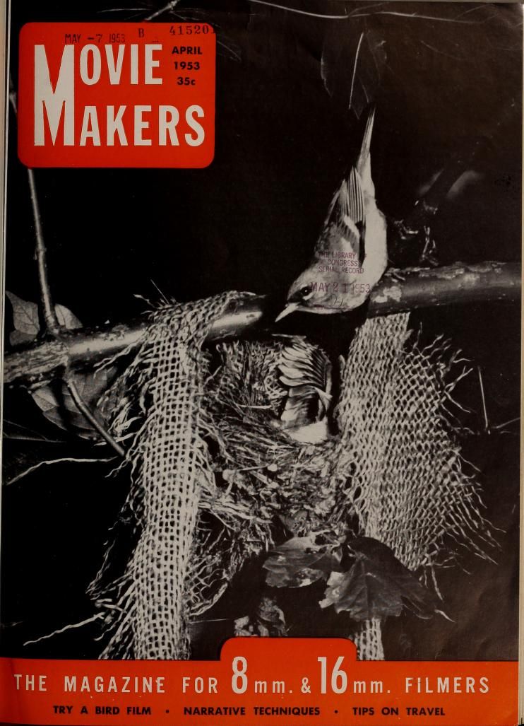 MOVIE MAKERS magazine side cover Issue 327 April 1953
