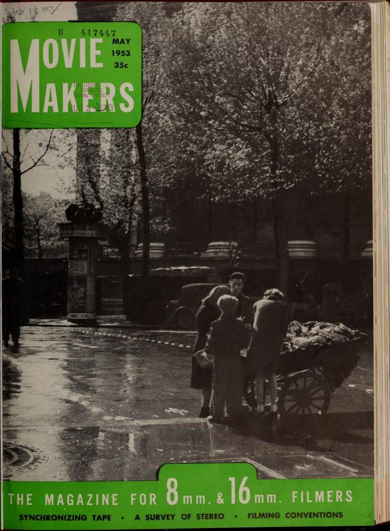 MOVIE MAKERS magazine side cover Issue 328 May 1953