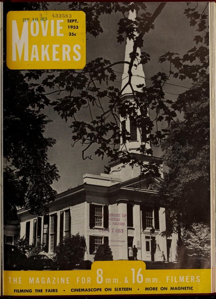 MOVIE MAKERS magazine side cover Issue 332 September 1953