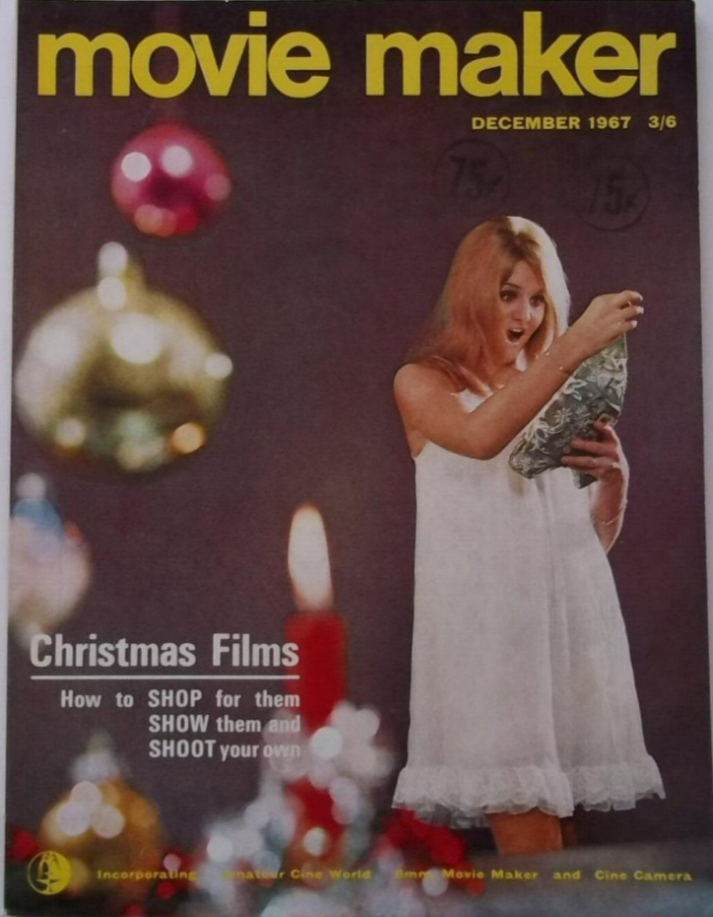 MOVIE MAKER (UK) magazine side cover  Vol 1 No  10  December 1967