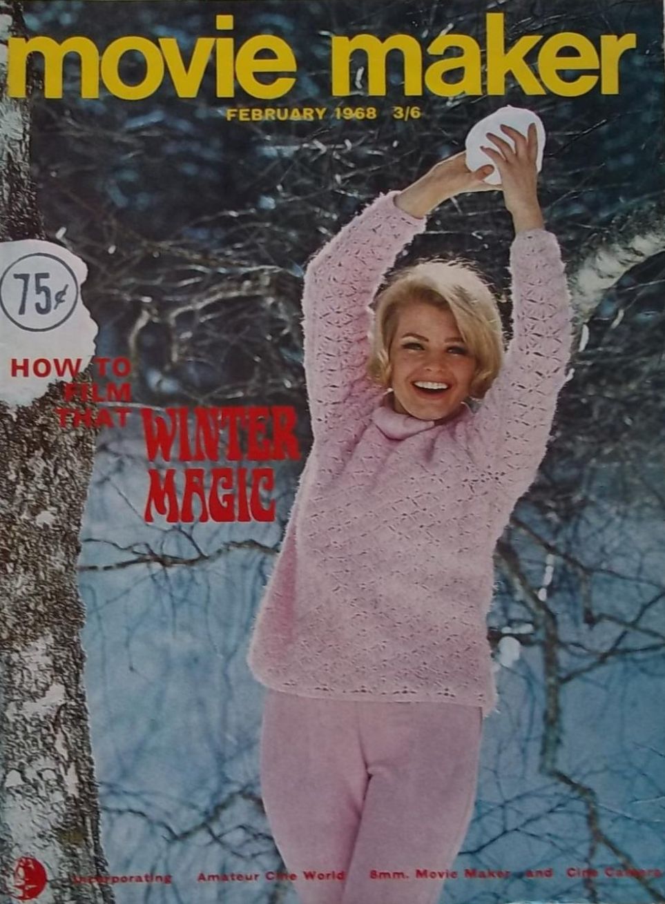 MOVIE MAKER (UK) magazine side cover  Vol 2 No  2  February 1968