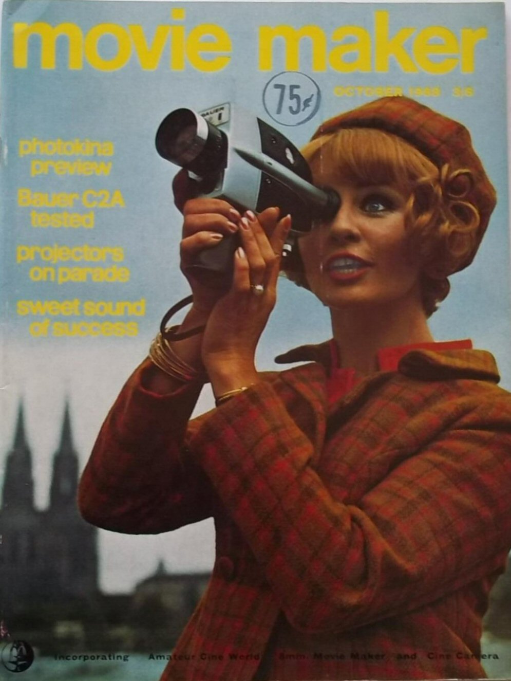 MOVIE MAKER (UK) magazine side cover  Vol 2 No  10  October 1968