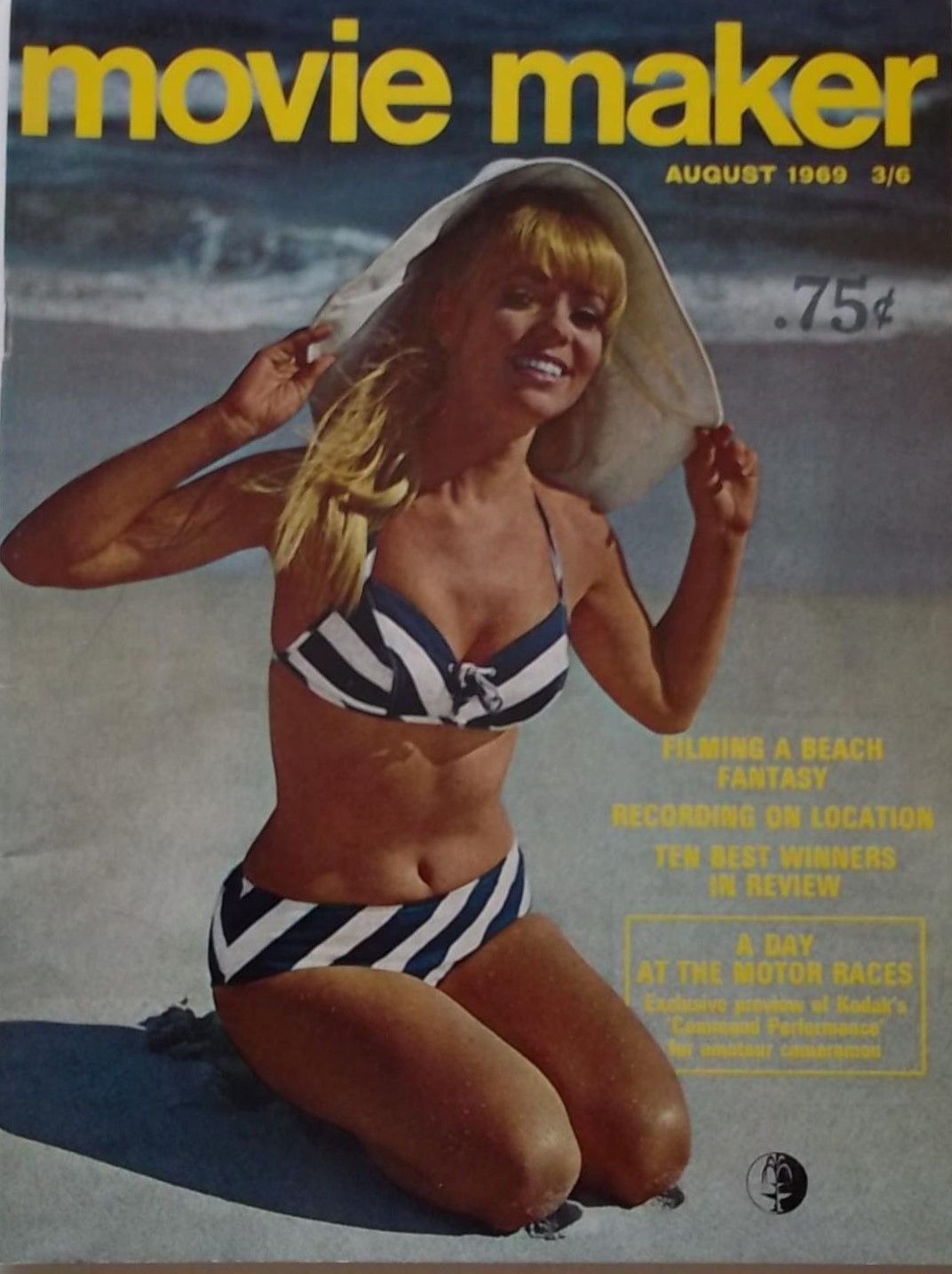 MOVIE MAKER (UK) magazine side cover  Vol 3 No  8  August 1969