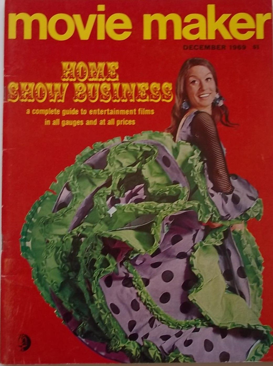 MOVIE MAKER (UK) magazine side cover  Vol 3 No  12  December 1969