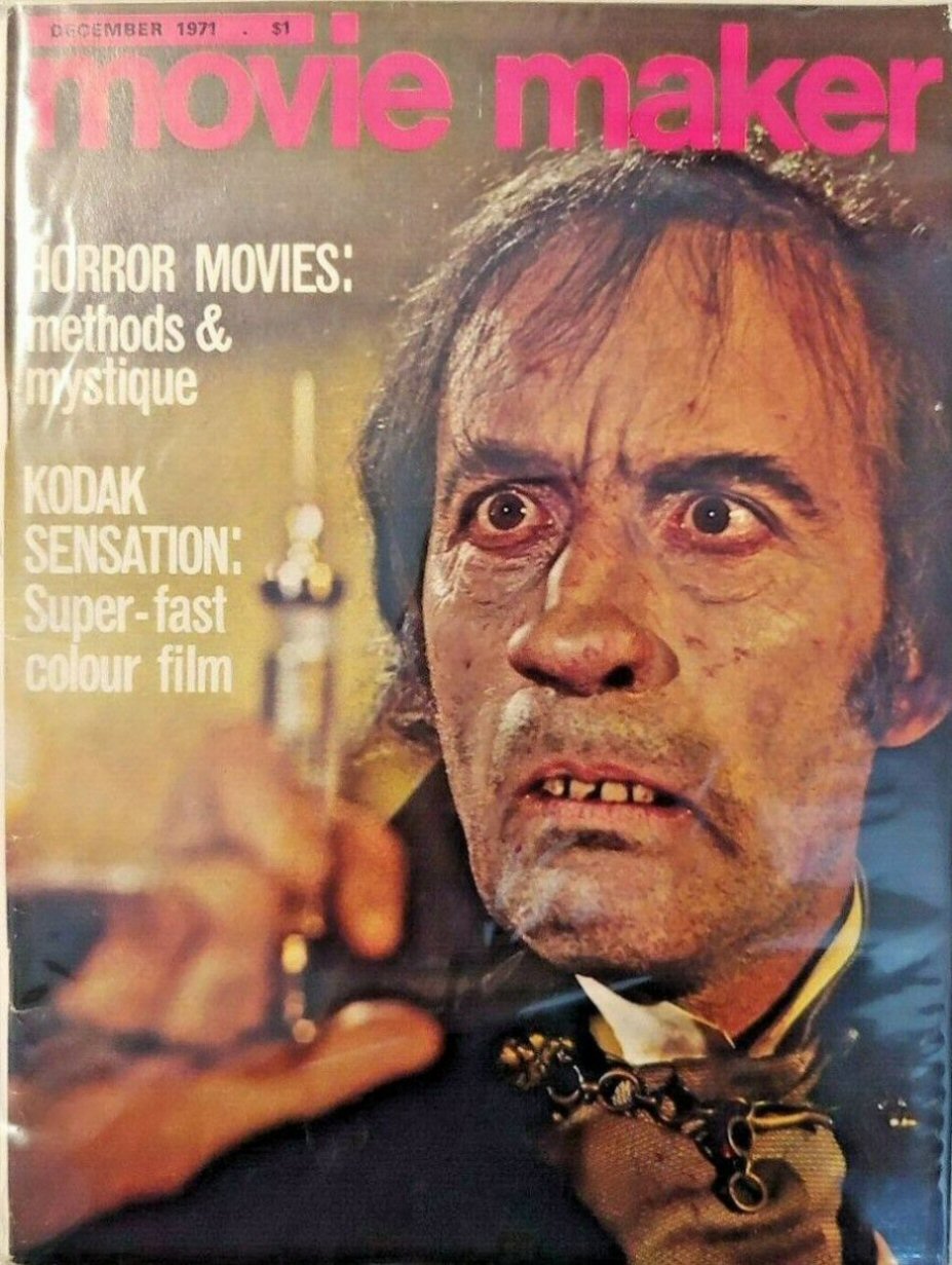 MOVIE MAKER (UK) magazine side cover  December 1971