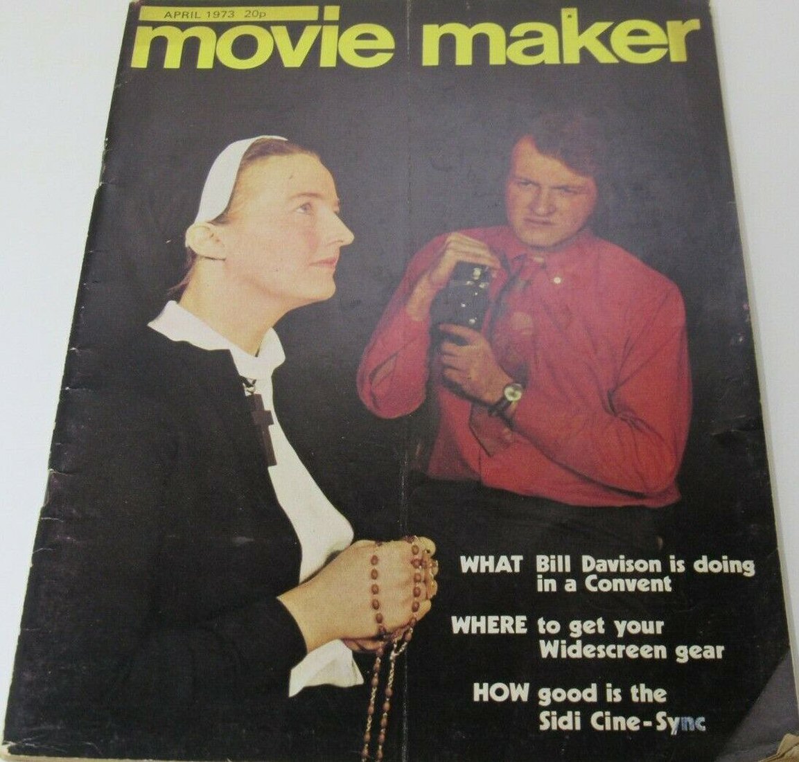 MOVIE MAKER (UK) magazine side cover  April 1973