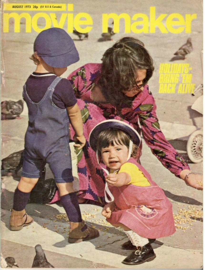 MOVIE MAKER (UK) magazine side cover  August 1973