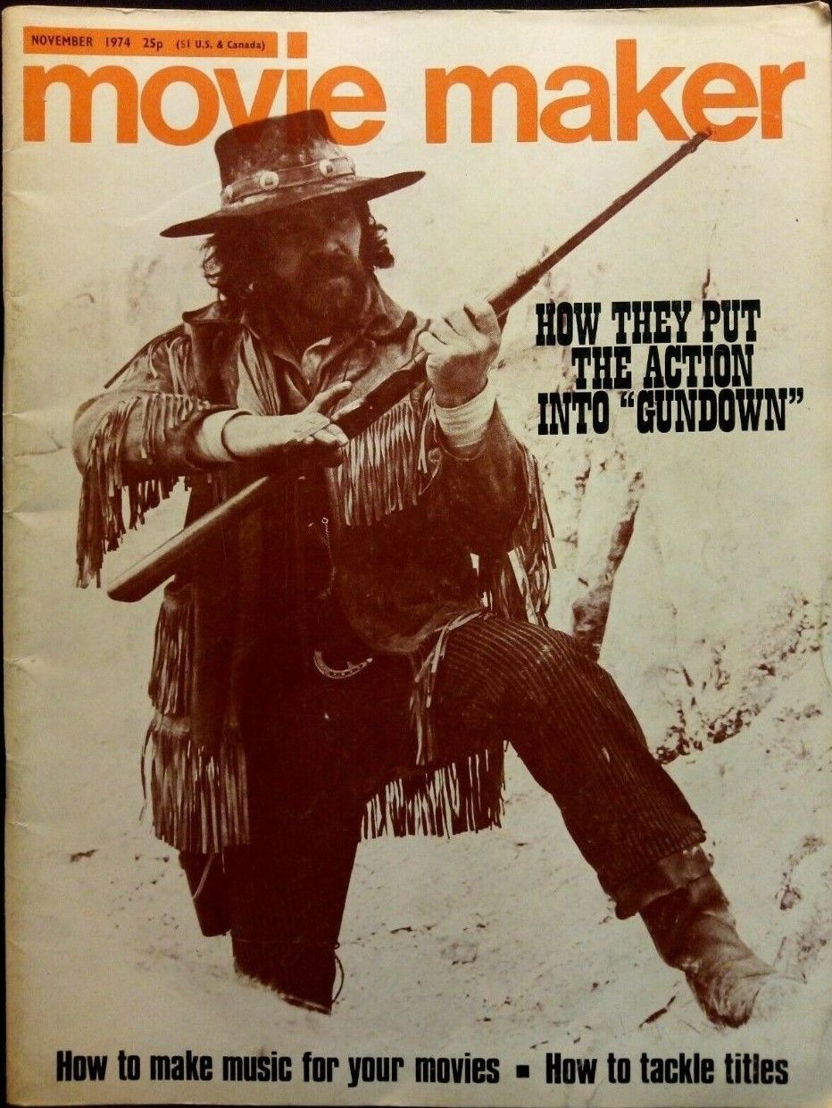 MOVIE MAKER (UK) magazine side cover  November 1974