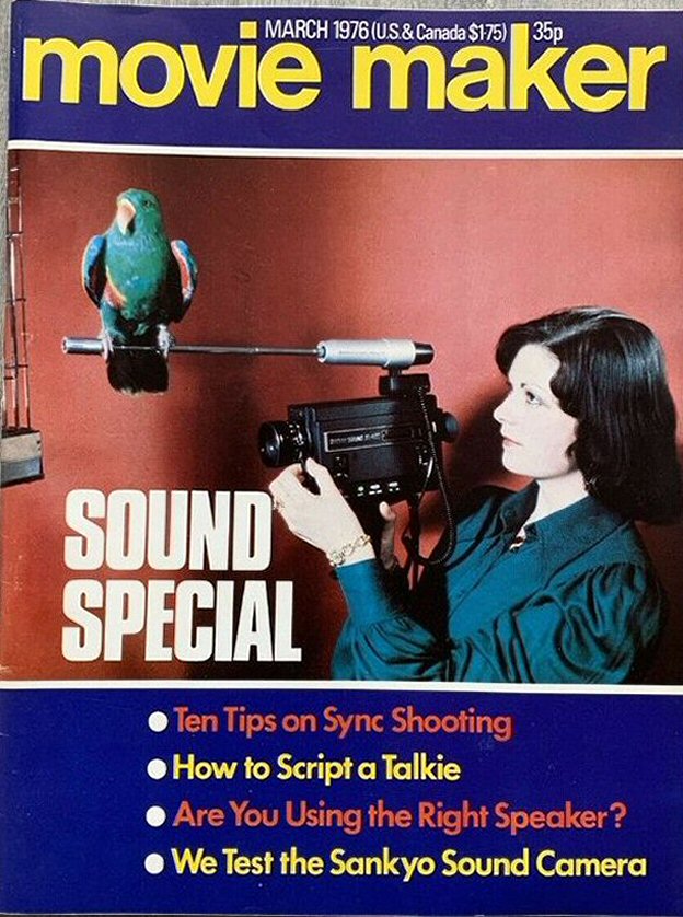 MOVIE MAKER (UK) magazine side cover  March 1976