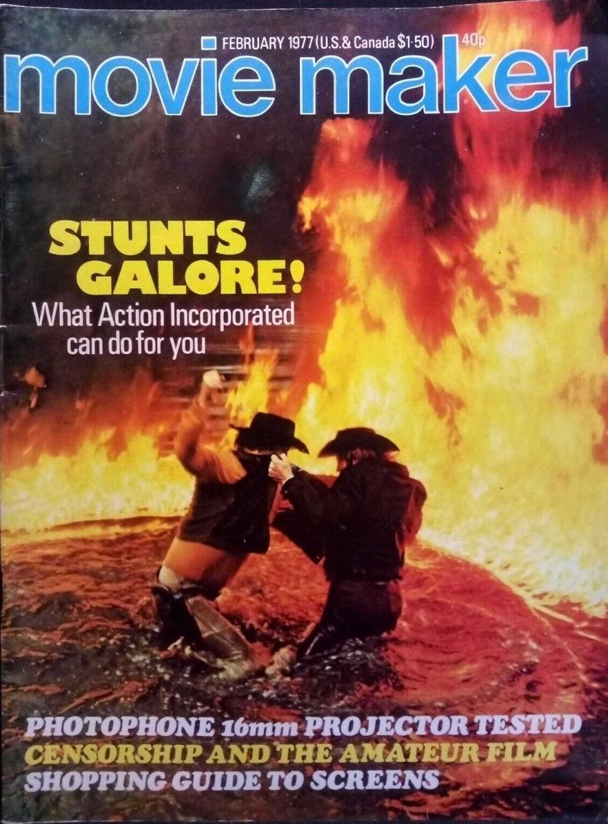 MOVIE MAKER (UK) magazine side cover  February 1977