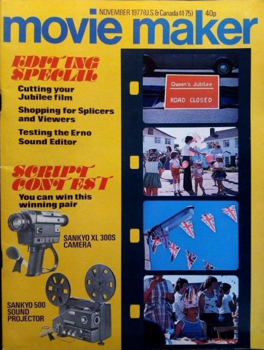 MOVIE MAKER (UK) magazine side cover  November 1977