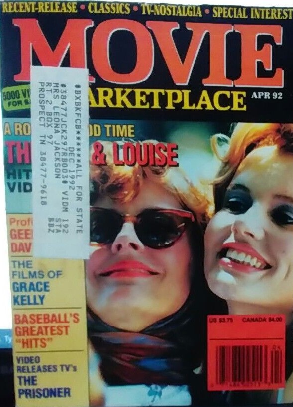 MOVIE MARKETPLACE magazine side cover  April 1992
