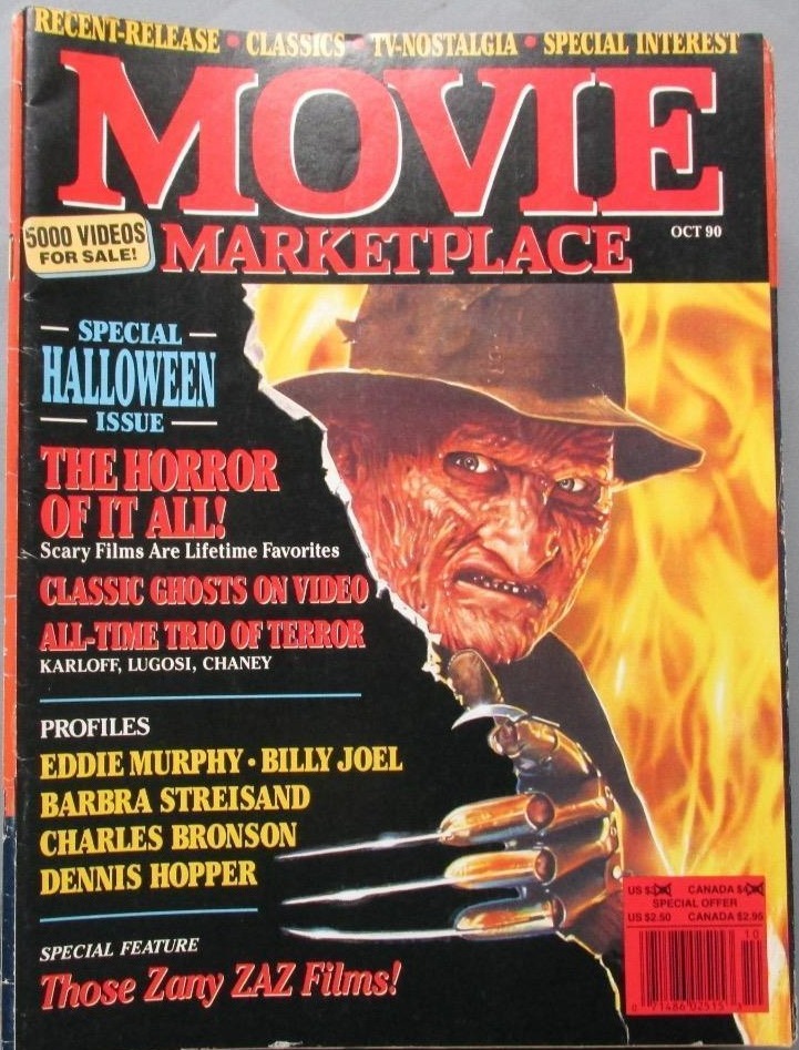 MOVIE MARKETPLACE magazine side cover  Vol 4 No  1  September/October 1990