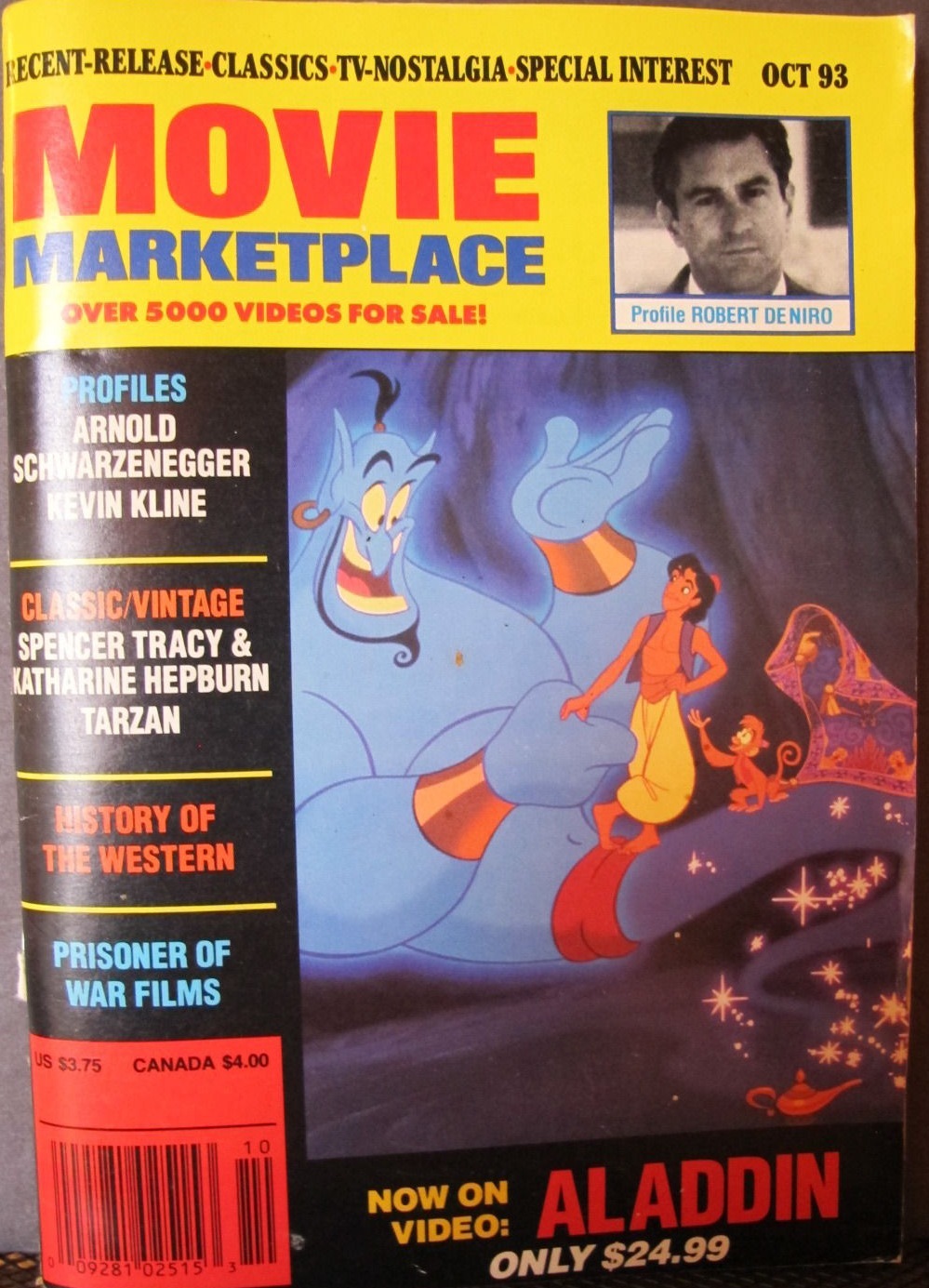 MOVIE MARKETPLACE magazine side cover  October 1993