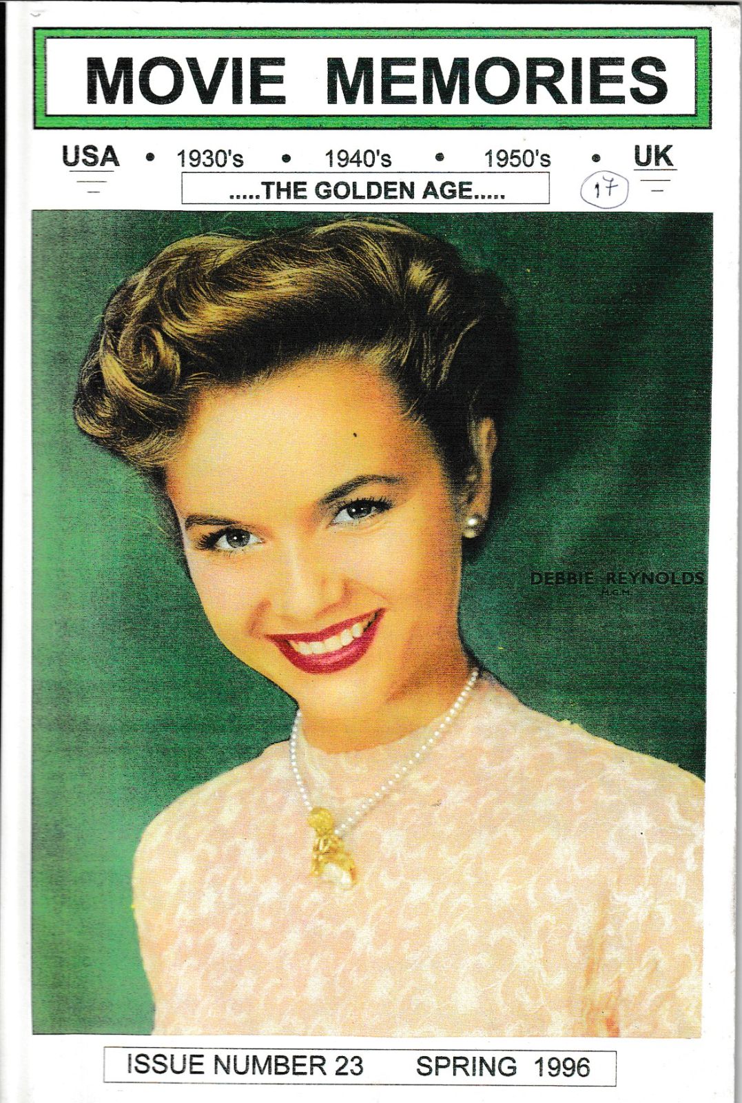 MOVIE MEMORIES magazine side cover Issue 23 Spring 1996