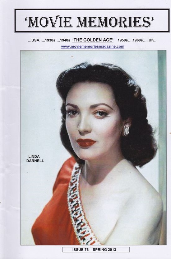 MOVIE MEMORIES magazine side cover Issue 76 Spring 2013