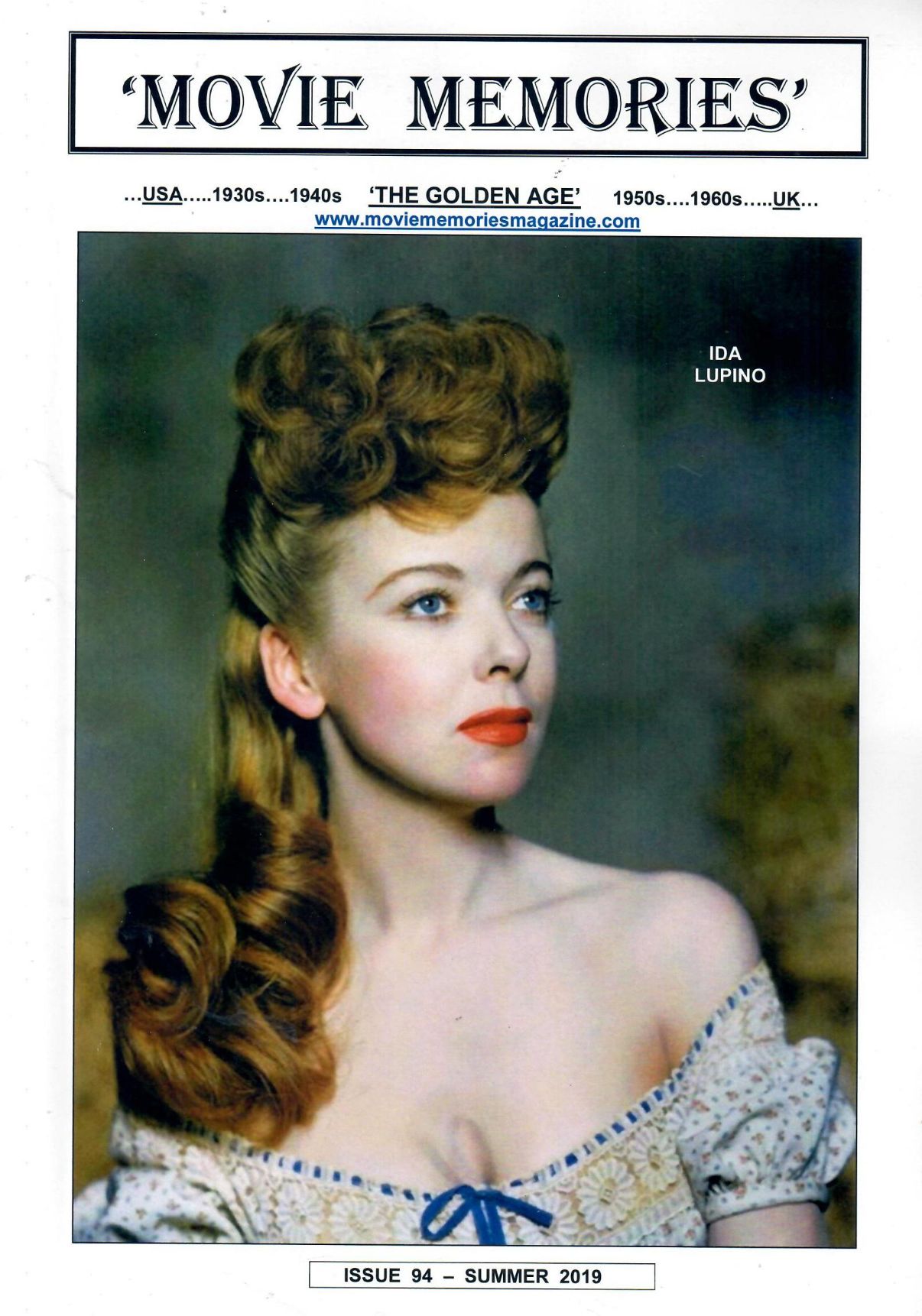 MOVIE MEMORIES magazine side cover Issue 94 Summer 2019