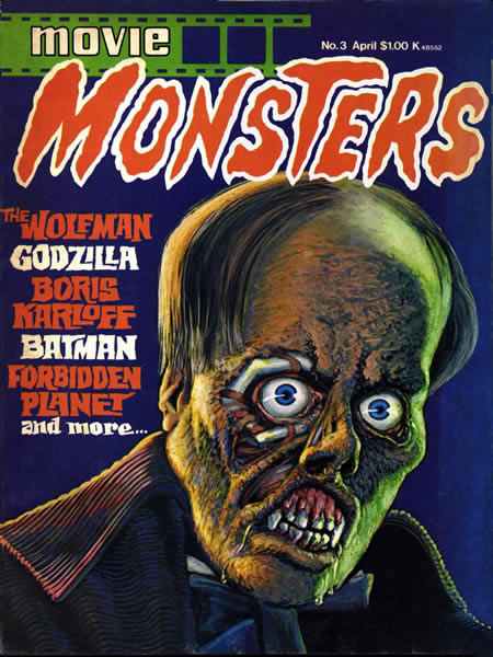 MOVIE MONSTERS magazine side cover Issue 3 April 1975