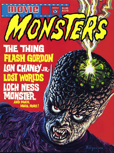 MOVIE MONSTERS magazine side cover Issue 4 August 1975