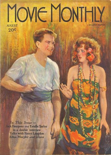 MOVIE MONTHLY magazine side cover August 1925
