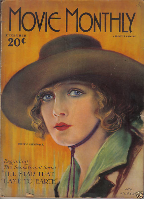 MOVIE MONTHLY magazine side cover December 1925