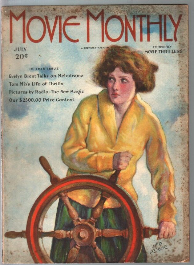 MOVIE MONTHLY magazine side cover  July 1925