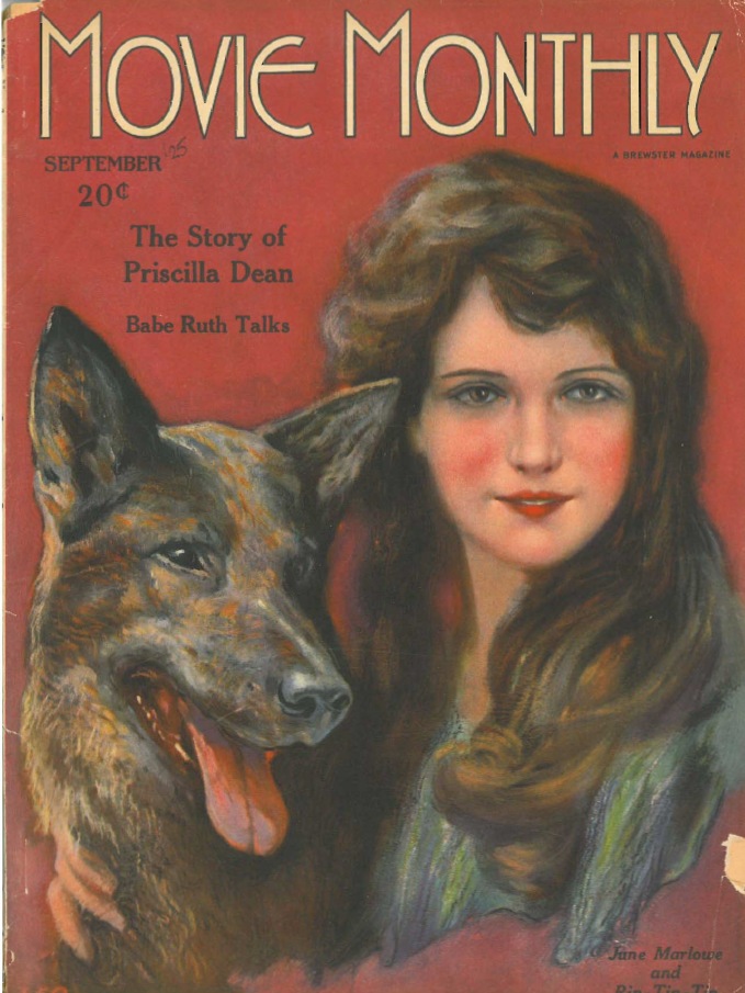 MOVIE MONTHLY magazine side cover  Vol 2 No 6 September 1925