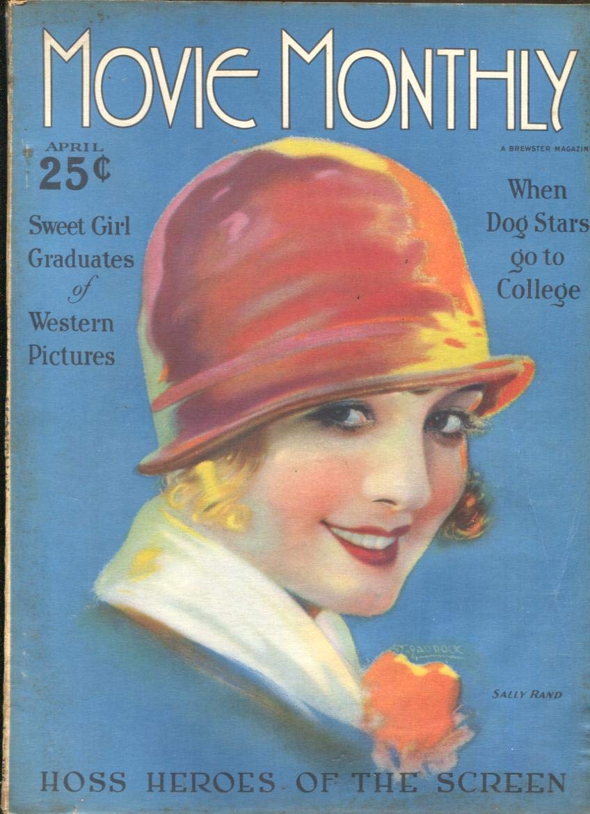 MOVIE MONTHLY magazine side cover  April 1926
