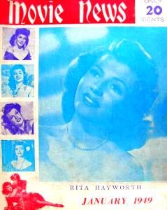 MOVIE NEWS magazine side cover January 1949