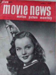 MOVIE NEWS (UK) magazine side cover April 1949