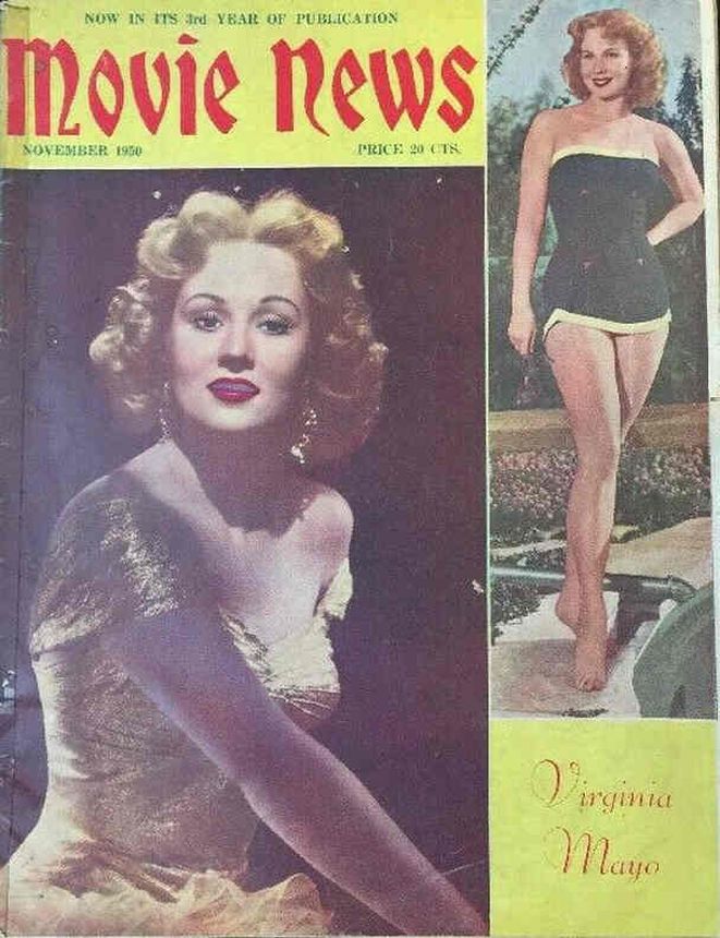 MOVIE NEWS magazine side cover November 1950
