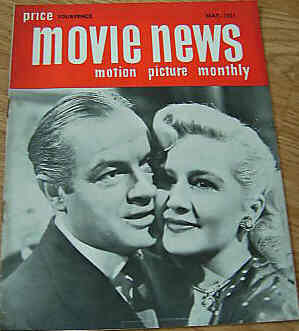 MOVIE NEWS (UK) magazine side cover May 1951