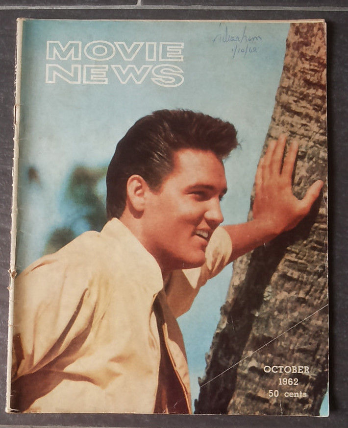 MOVIE NEWS magazine side cover October 1962