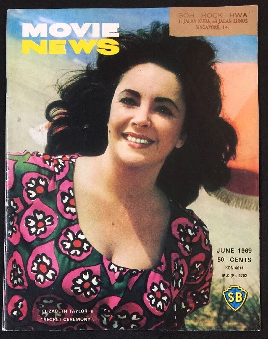 MOVIE NEWS magazine side cover June 1969