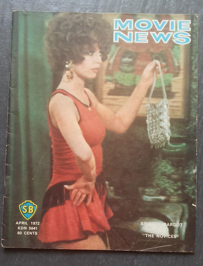 MOVIE NEWS magazine side cover April 1972