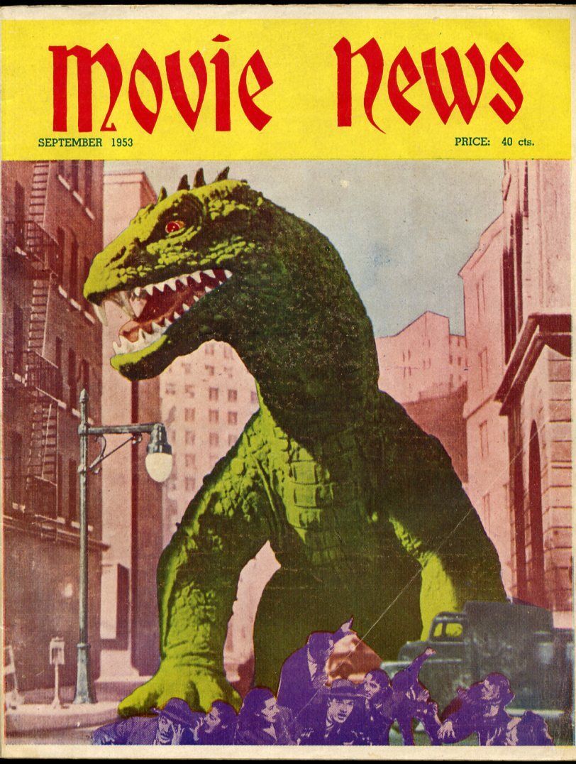 MOVIE NEWS magazine side cover September 1953