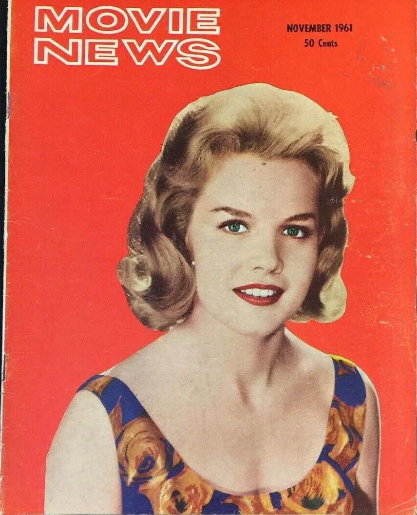 MOVIE NEWS magazine side cover  November 1961