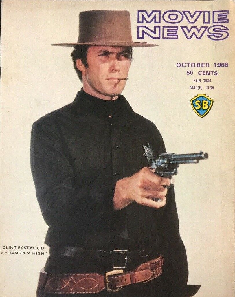 MOVIE NEWS magazine side cover  October 1968
