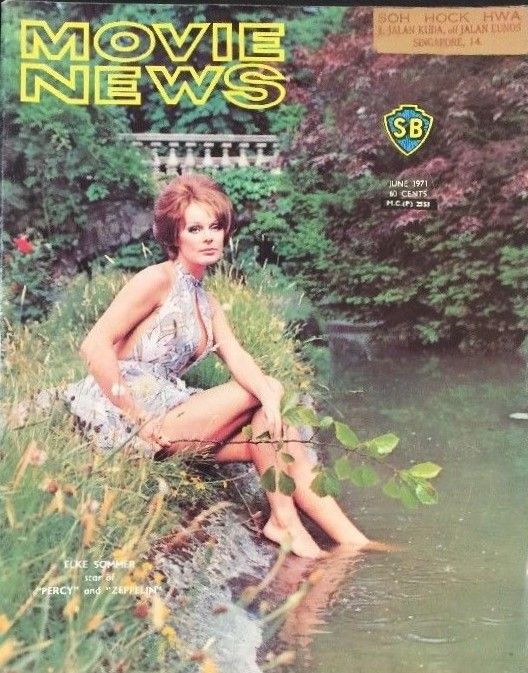 MOVIE NEWS magazine side cover  June 1971