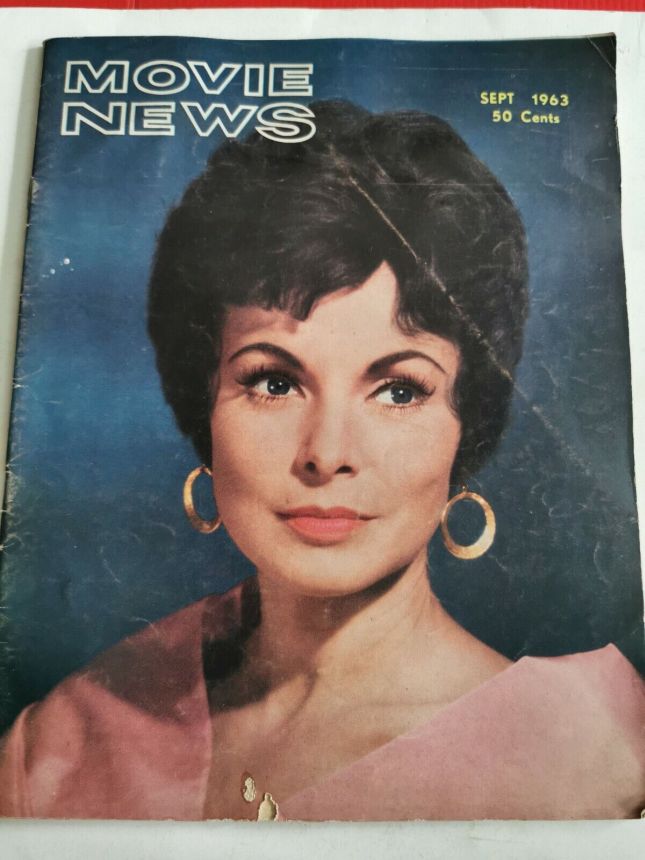 MOVIE NEWS magazine side cover  September 1963