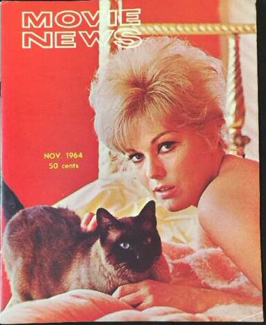 MOVIE NEWS magazine side cover  November 1964