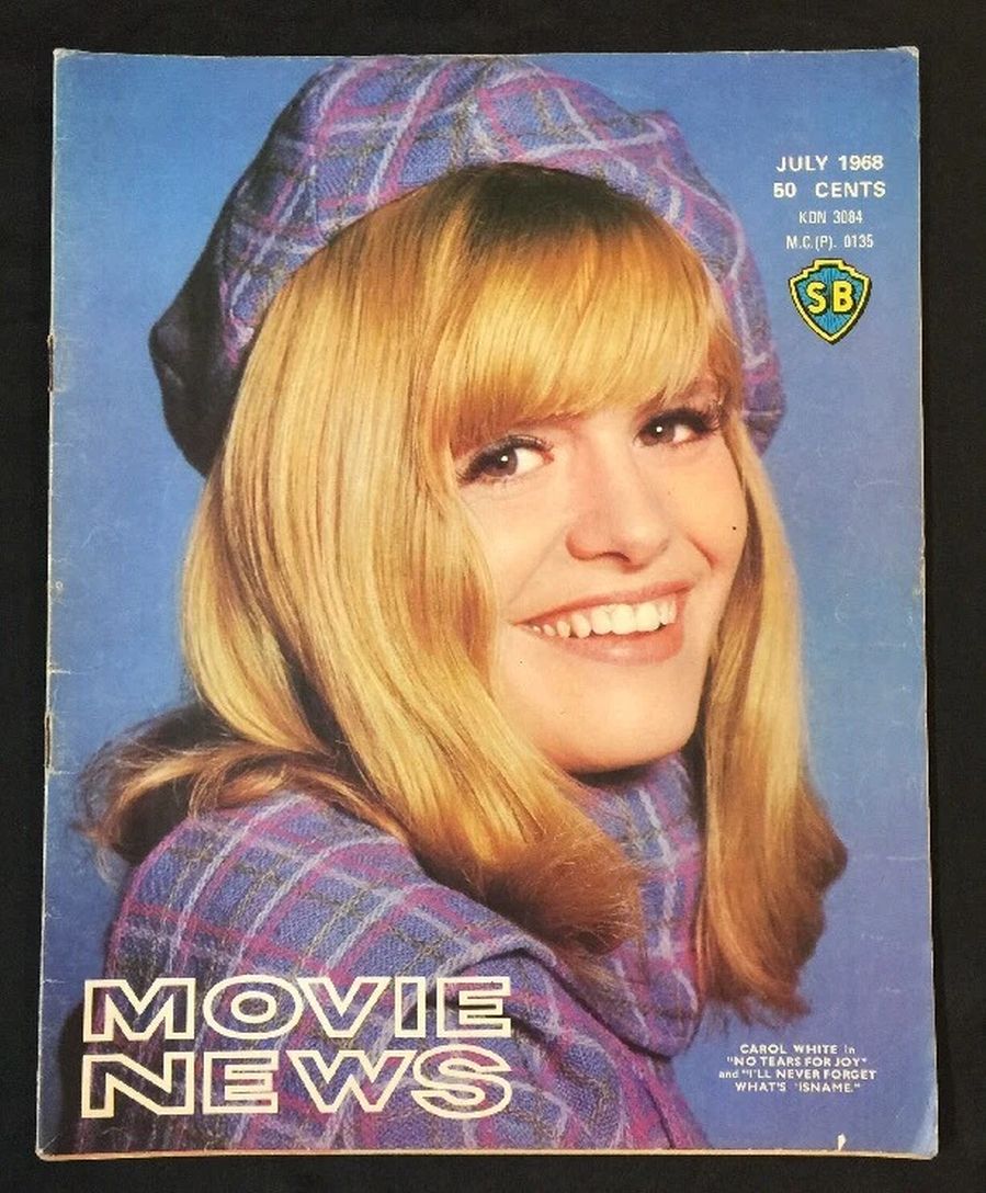 MOVIE NEWS magazine side cover  July 1968